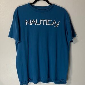 Nautica Teal Crew Neck Tee size L
